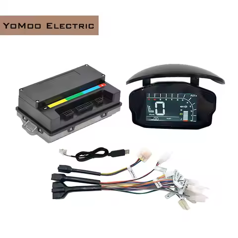 48V-72V Hall Sensor VOTOL EM50S 800W-1200W BLDC Sine Wave Controller With DKD Sunshade Cover Display