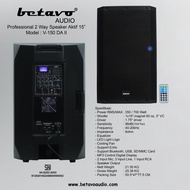 Speaker Aktif Betavo 15 inch V 150 DA II Output Pasif Power 700 watt /  Speaker Betavo 15 inch V 150 DA II