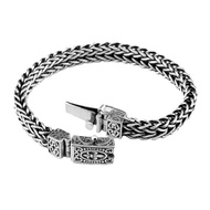 S925 Sterling Silver Charm Bracelets 2021 Popular Retro Totem Double Row Woven-Chain Pure Argentum Amulet Bangle Jewelryfor Men