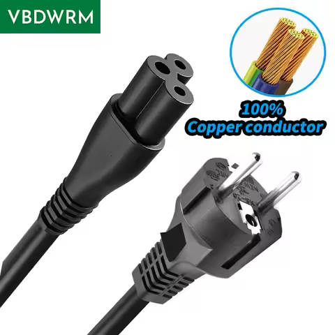 EU Power Cord Short EU European AC Cord CEE 7/7 to CEE 7/7 to IEC320 C5 European Schuko Power Cable 