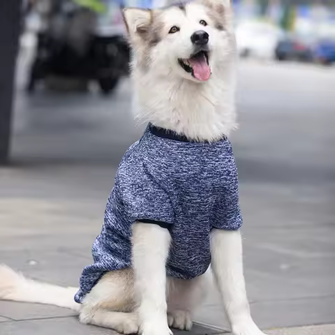 Plus Size 3XL-9XL Big Dog Clothes Autumn Winter Large Size Pet Pullover Golden Retriever Dog Knitted