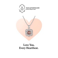 JEWELLERY 18K Silver Plated S925 Heart Necklace Women Jewellery