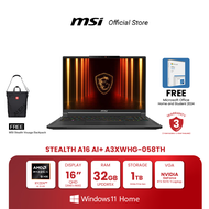 MSI NOTEBOOK STEALTH A16 AI+ A3XWHG-058TH | 16" QHD+ | AMD Ryzen AI 9 HX | NVIDIA GeForce RTX 5070  