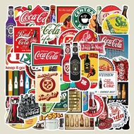50 Pcs Coke Stickers Paste Case Book Phone