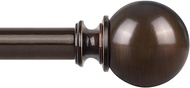KAMANINA Bronze Curtain Rods for Windows 66 to 144 Inches, Long Curtain Rod 32 to 144 Inches (2.6-12