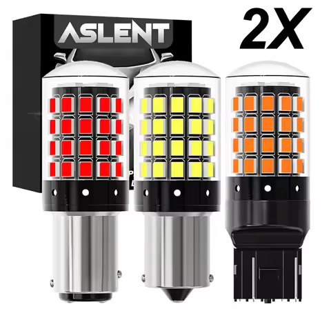 2pcs 1156 BA15S P21W BAU15S PY21W 7443 W21/5W T20 7440 W21W WY21W 1157 P21/5W BAY15D 54 LED Bulbs Ca