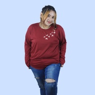 Long Sleeve Shirt Plus Size Swallow T-Shirt 6XL 5XL 4XL 3XL Long Sleeve T Shirt Women