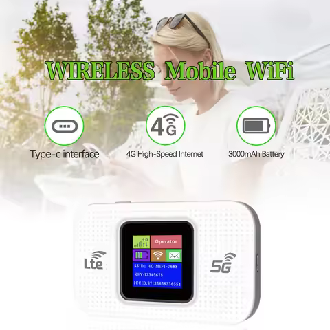 4G LTE WiFi Modem Portable 4G Router Plug and Play Multi Supports B1 3 5 8 38 39 40 41 for Mobile Ph