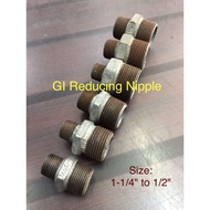 Galvanized Iron Reducing Nipple / GI R/Nipple / Reducer Nipple GI / GI Fitting 1-1/4" - 1/2"