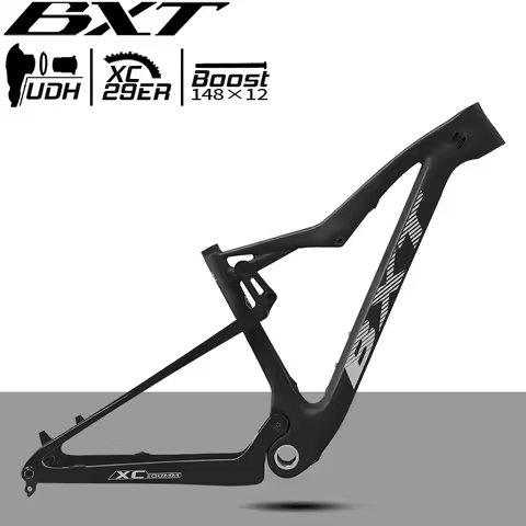 BXT NEW Full Suspension Boost 29er Frame XC Mountain Bicycle Thru Axle Frame UDH hanger