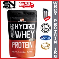 Whey Protein BS Nutrition Hydro Whey Protein, 1kg - HALAL, Whey Protein Powder, Lean Muscle, Susu Gy