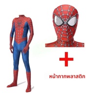เครื่องแต่งกาย Spiderman สําหรับผู้ใหญ่ Tobey Maguire คอสเพลย์บอดี้สูท Superhero Zentai สูท Jumpsuit