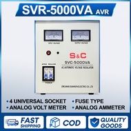 S&C  Automatic Voltage Regulator AVR/SVR 5000 VA  Servo Motor Type 5KVA AVR Time Delay Power