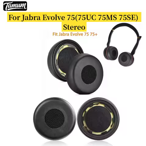 Headphone Earpads for Jabra Evolve 75(75UC 75MS 75SE) Stereo Headphones Replacement Ear Pads Cover C