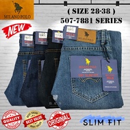 [ MILANO POLO ] ( SIZE 28-38 ) 男士牛仔裤 MEN'S CLASSIC STRETCHABLE JEANS SLIM FIT / SELUAR PANJANG JEANS