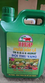 Phân bón lá HVP Can 5LIT 6-6-4 K-Humate Bội thu Vàng Giao ngẫu nhiên can Vàng hoặc Đen