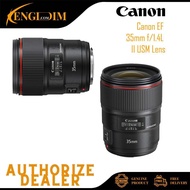 Canon EF 35mm f/1.4L II USM Lens (Canon Malaysia 1 Year Warranty)