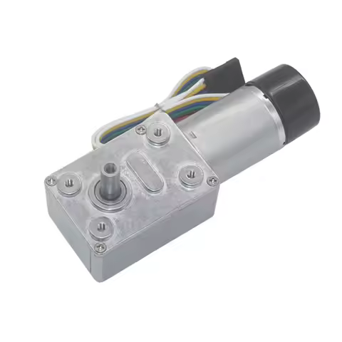 1PCS DC6V 12V 24V JGY370 Full Metal Gearbox Turbo Worm Speed Reduction Gear Motor with Hall Encoder 