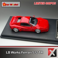 Star Model 1: LB Works Ferrari 512 TR Red with Silver Rim Popup Headlight