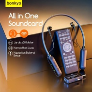 HP Bonkyo Live Sound Card Microphone 3in1 Wireless Clip-on Mic and SoundCard Mic Live Mixer Audiohp 