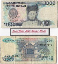 UANG KERTAS INDONESIA LAMA 1000 RUPIAH SISINGA MAHARAJA 1987 KOLEKSI