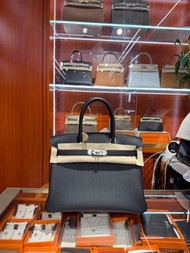 門市現貨～Hermes Birkin 30 黑色銀釦 togo K stamp