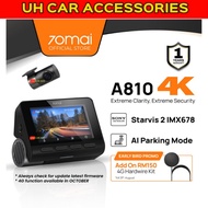 70MAI A810 4K DASH CAM DUAL VERSION CAR RECORDER WITH GPS ADAS