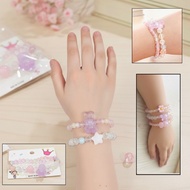 Children's bracelet contains 2 glow in the dark beads, children's bead bracelet set 2 pcs 2GL