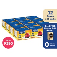 Buy 12 boxes of Equal Gold No Calorie Sweetener 50 Sticks, get FREE 3x Nescafe Gold