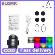 ELGMK 4/7สี Drone Strobe Light USB LED Anti-collision BIKE TAIL/MODEL Aircraft