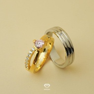 Cincin tunangan couple perak