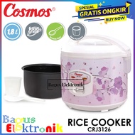 Rice Cooker 1.8 Liter COSMOS CRJ-3126 Anti Lengket COSMOS CRJ 3126 Cosmos CRJ 3126 Magic COM Rice Cooker 1.8 Liter . Baru &amp; Bergaransi