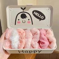 CY-AR58 7PCS HAIR TIE SET SCRUNCHIE BUN HAIR PAIR HAIR SCRUNCHIE FUR SET