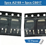 10pcs (5pcs A2169 + 5pcs C6017 ) 2SA2169 2SC6017 TO-252 10A/100V High-Current Switching Transistor N