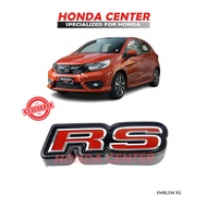 Emblem logo RS gril grille depan honda brio 2019 2020 2021 2022 2023