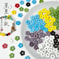 [Huahua] Retro Korean Style Glazed Flower diy Beaded Material Bracelet Necklace Jewelry Loose Beads 