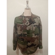 No.214 Vintage French Army F2 Camo Shirt 90s-2000s Camouflage Jacket 90s-2000s