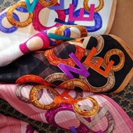 全新未使用 CELINE 稀有高質 老花 手巾方巾 手帕 綁包帶圍巾絲巾