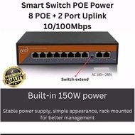 Switch POE 8+2 port 10/100 MBps