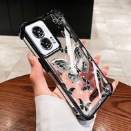 YBD Casing For Motorola Moto Edge 50 Fusion G60 G60S G40 Fusion Gilded butterfly bear electroplating