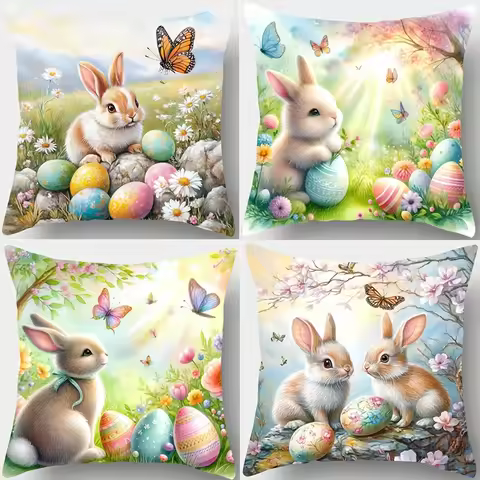 Easter Cushion Covers, Easter Home Decor Pillowcases - Easter Gift Ideas