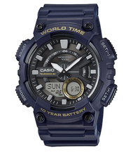 W-800AEQ-110W Casio Digital นาฬิกาข้อมือคาสิโอ ดิจิตอล ทรงสปอร์ต แบตเตอรี่10 ปีสายยางกันน้ำ 100m นาฬ