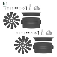 Sunnimix 64mm Edf Duct Fan Brushless Motor DIY Replacements Parts for RC Airplane