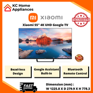 Xiaomi 55" 4K UHD Google TV | Google Assistant | Bluetooth Remote | Chromecast Built-in | TV A Pro 5