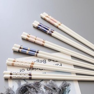 5雙禮品陶瓷筷子套裝家用歐式奢華防潮防霉防滑耐高溫象牙瓷筷子