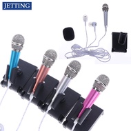 3.5Mm Stereo Studio Mic KTV Karaoke Mini Microphone With Earphones/Stand Mount Size: App.5.5Cm*1.8Cm