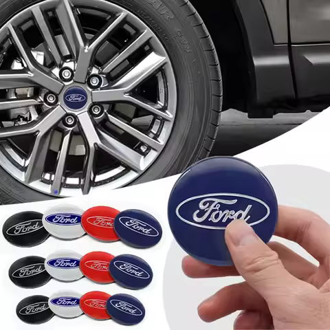 4pcs 56/60/65mm Car Wheel Hub Cap Badge Decal Wheel Sticker Emblem For Ford Focus Fiesta Ranger Mond