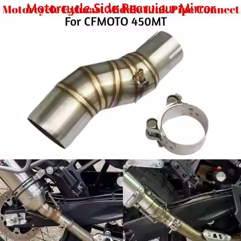 For CFMOTO 450MT 450 MT 2023+ Motorcycle Exhuast Middle Link Pipe Connect 51mm Motorcycle Escape Exh