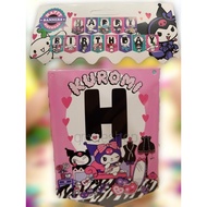 Kuromi happy birthday banner / birthday banner / birthday decoration / birthday banner