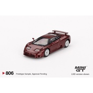 Mini GT 806 Bugatti EB110 GT Dark Red Metallic MGT00806-L